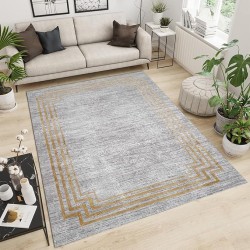 Modern Area Rug for Living Room, Bedroom – Non-Slip Thin Machine Washable Rug, Decorative Soft Carpet for Home, Office, Dorm Decor, Simple Style, 6x9ft/72x108in