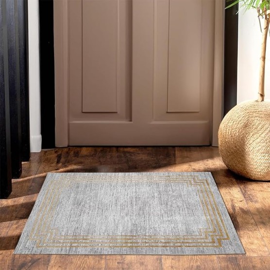 Modern Area Rug for Living Room, Bedroom – Non-Slip Thin Machine Washable Rug, Decorative Soft Carpet for Home, Office, Dorm Decor, Simple Style, 6x9ft/72x108in